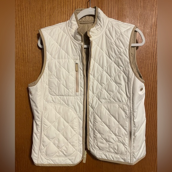 Lauren ralph lauren reversible quilted vest tan and white size L. - Picture 4 of 6